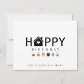 Estate Cupcake Happy Birthday Kaart (Voorkant)