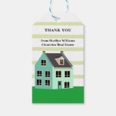 Estate Cute Custom House Hartelijk dank voor groen Cadeaulabel (Voorkant)