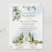 Estate Garden Pavilion Outdoor Ceremony Wedding Kaart (Voorkant)