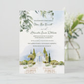 Estate Garden Pavilion Outdoor Ceremony Wedding Kaart (Staand voorkant)