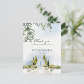 Estate Garden Pavilion Wedding Thank You Briefkaart (Staand voorkant)