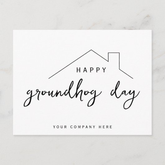 Estate Groundhog Day Marketing Briefkaart (Voorkant)