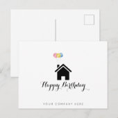 Estate Happy Birthday-ballonnen Briefkaart (Voorkant / Achterkant)