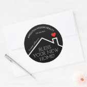 Estate House Heart Custom Realtor Business Ronde Sticker (Envelop)