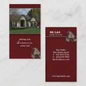 Estate House Visitekaartje burgundy (Voorkant / Achterkant)