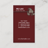 Estate House Visitekaartje burgundy (Achterkant)