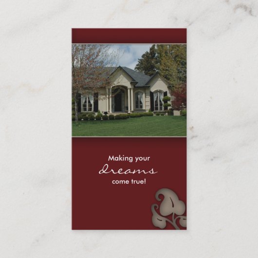 Estate House Visitekaartje burgundy (Voorkant)
