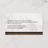 Estate Industry Marble and Wood Trim Visitekaartje (Achterkant)