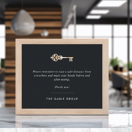 Estate Kantoor Breakroom/Keuken Covid Safety Poster