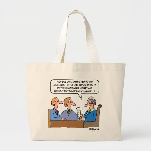 Estate Lawyer of Probate rechter Funny Grote Tote Bag (Voorkant)