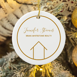 Estate Moderne House Chic Custom Kerstmis Keramisch Ornament