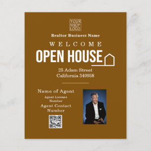 Estate Open House Logo Foto Bruin Flyer