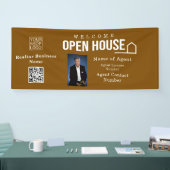Estate Open House Logo Foto Bruin Spandoek (Beurs)