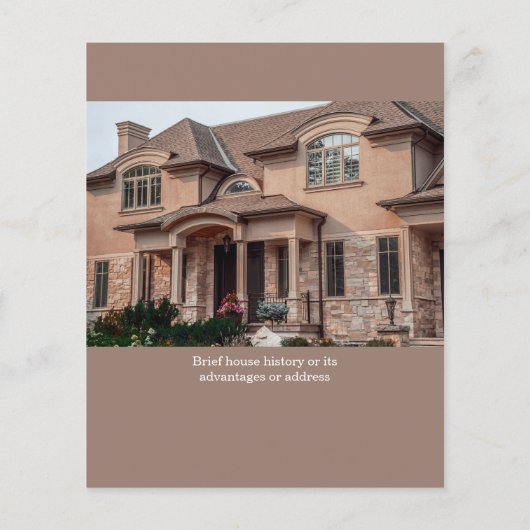 Estate Open House Logo Photo Light Brown Flyer (Achterkant)