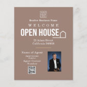 Estate Open House Logo Photo Light Brown Flyer (Voorkant)