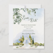 Estate Pavilion Garden Wedding Save the Date Aankondiging (Voorkant)