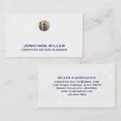 Estate Planner Visitekaartje | Wit en Goud (Voorkant / Achterkant)