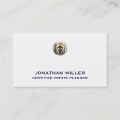Estate Planner Visitekaartje | Wit en Goud (Voorkant)
