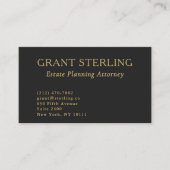 Estate Planning Attorney Black Gold QR-code Visitekaartje (Voorkant)