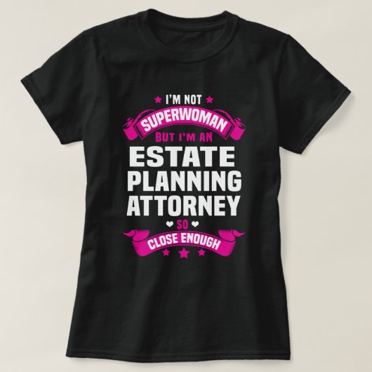 Estate Planning Attorney T-shirt (Design voorkant)