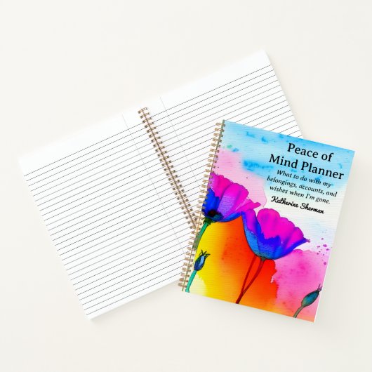 Estate Planning Gemoedsrust Einde levensplanner Notitieboek (Binnen)