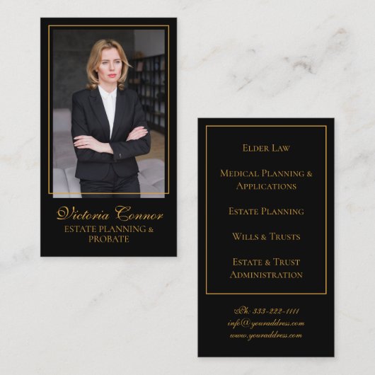 Estate Planning & Probate advocatenkantoor Wills & Visitekaartje (Voorkant / Achterkant)