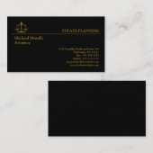 Estate Planning - zwart | Goud Visitekaartje (Voorkant / Achterkant)