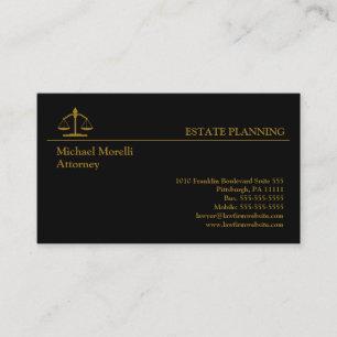 Estate Planning - zwart   Goud Visitekaartje