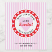 Estate Sweetest Valentijnsdag Dank je cadeau Wijn Etiket (Enkel label)
