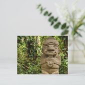 Estatua antigua que toca la flauta briefkaart (Staand voorkant)