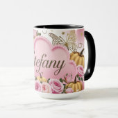 Estefany – Whimsical Pink Cloud Coffee Mok (Voorkant rechts)