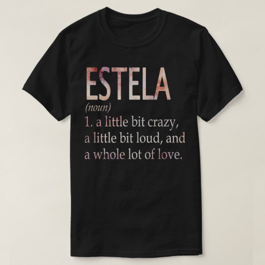 Estela Meisje Naam Definitie T-shirt (Design voorkant)