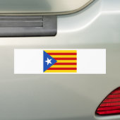 Estelada, bandera onafhankentista de Catalunya Bumpersticker (Op auto)