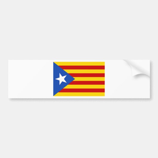Estelada, bandera onafhankentista de Catalunya Bumpersticker (Voorkant)