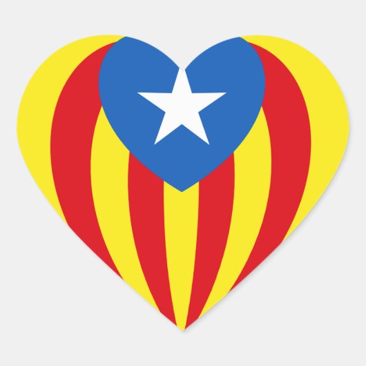 Estelada Blava Cor Hart Sticker (Voorkant)