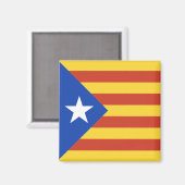 Estelada - Catalaanse vlag met de ster Magneet (Voorkant / Achterkant)