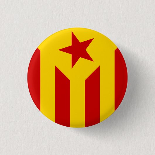 Estelada (rode versie) ronde button 3,2 cm (Voorkant)
