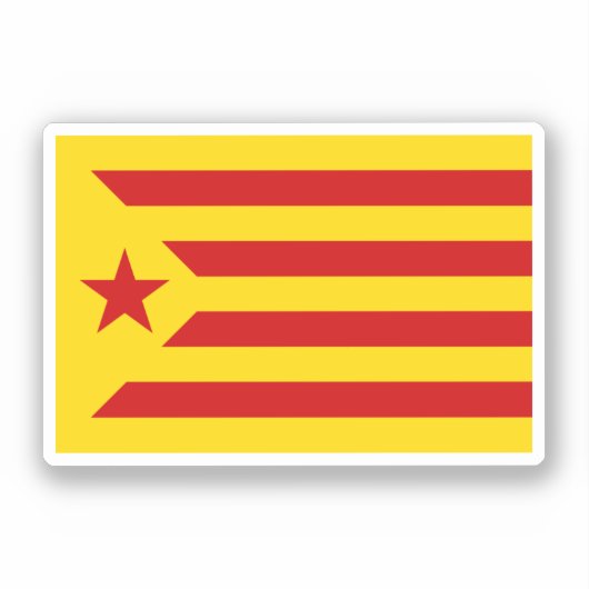 Estelada (rode versie) sticker (Voorkant)