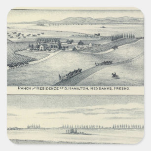 Estella Blanca Vineyard, Californië Vierkante Sticker