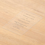 Estelle Elegant Wedding Acryl Uitnodigingen (Laagn)