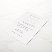 Estelle Elegant Wedding Folie Uitnodiging (Gedraaid)