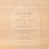 Estelle Elegant Wedding Save the Date Acryl Uitnodigingen (Voorkant)