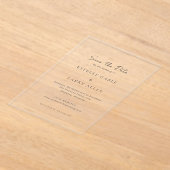 Estelle Elegant Wedding Save the Date Acryl Uitnodigingen (Laagn)