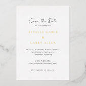 Estelle Elegant Wedding Save the Date Folie Uitnodiging (Voorkant)