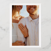 Estelle Elegant Wedding Save the Date Folie Uitnodiging (Achterkant)