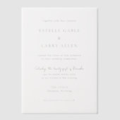 Estelle Elegant Wedding Vellum Uitnodigingen (Voorkant)