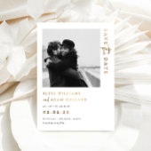 Estelle Foto Goud Folie Bruiloft Save The Date Folie Uitnodiging