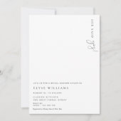 Estelle Minimalist Bridal Shower Kaart (Voorkant)