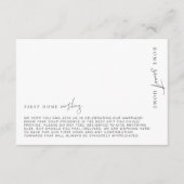 Estelle Minimalist First Home Wishes Kaart (Voorkant)