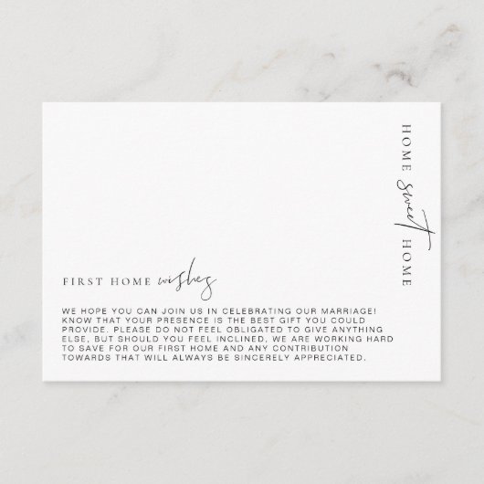 Estelle Minimalist First Home Wishes Kaart (Voorkant)